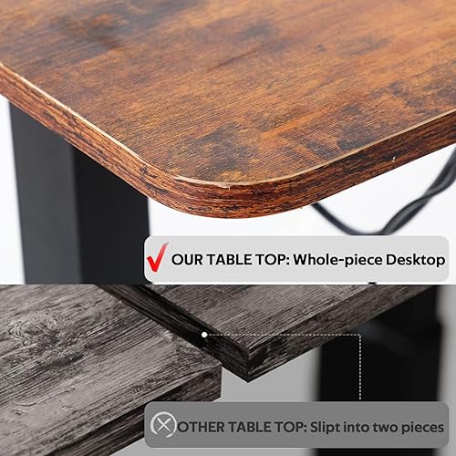 Miniatura 6 de Escritorio de pie, escritorio ajustable de 55 x 28 pulgadas, altura ajustable con gran espacio y soporte para auriculares, escritorio de pie con