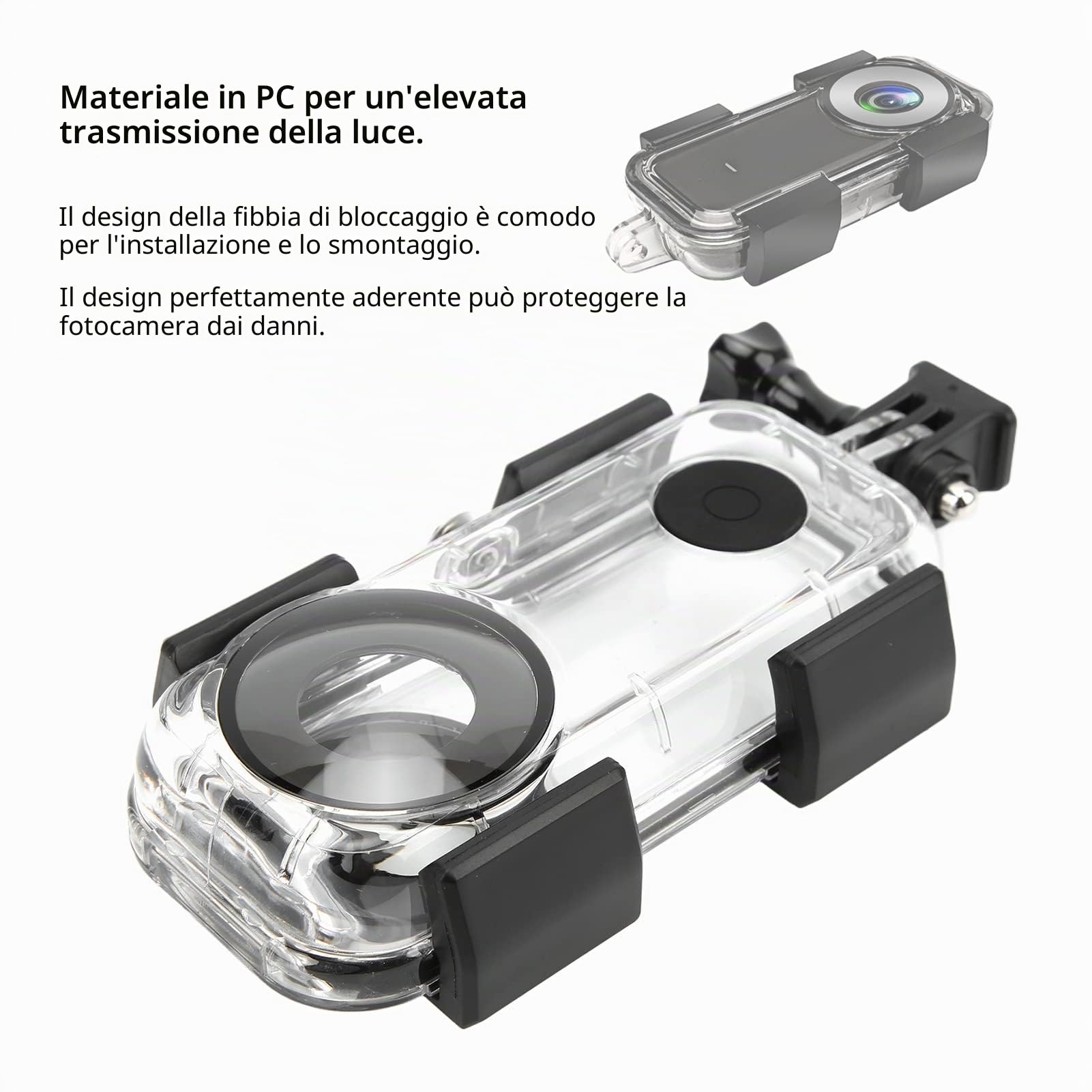 Custodia Subacquea X2 Custodia Impermeabile ONE X2 Guscio Impermeabile e Accessori Protettivi Custodia Impermeabile 40m131ft per Fotocamera ONE X2