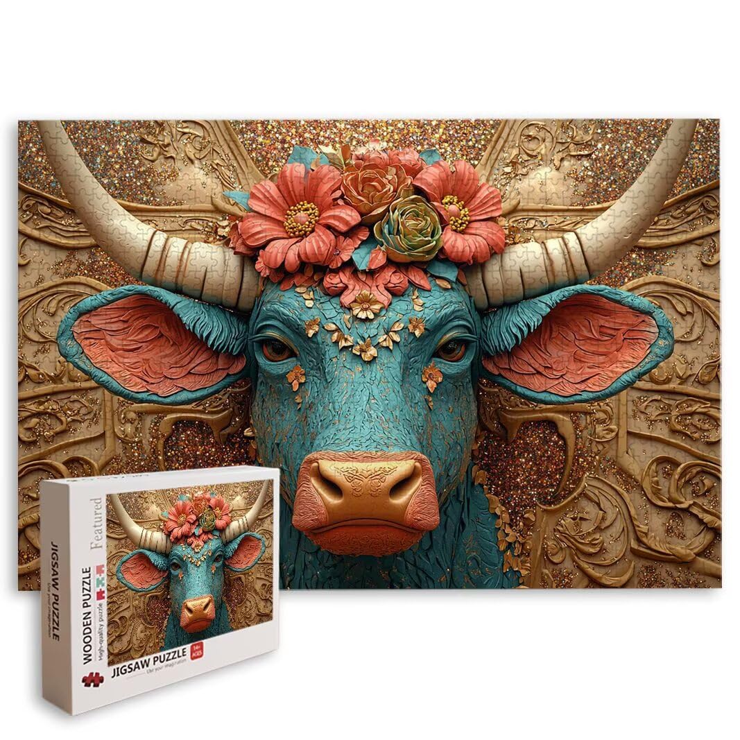 Puzzle 2000 Pezzi, Puzzle Mucca, Misura: 100x71cm, Regalo Donna/Uomo -8965