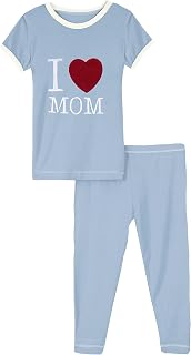 KicKee Pants Baby Toddler Boys' Short Sleeve Pajama Set Applique Price In India