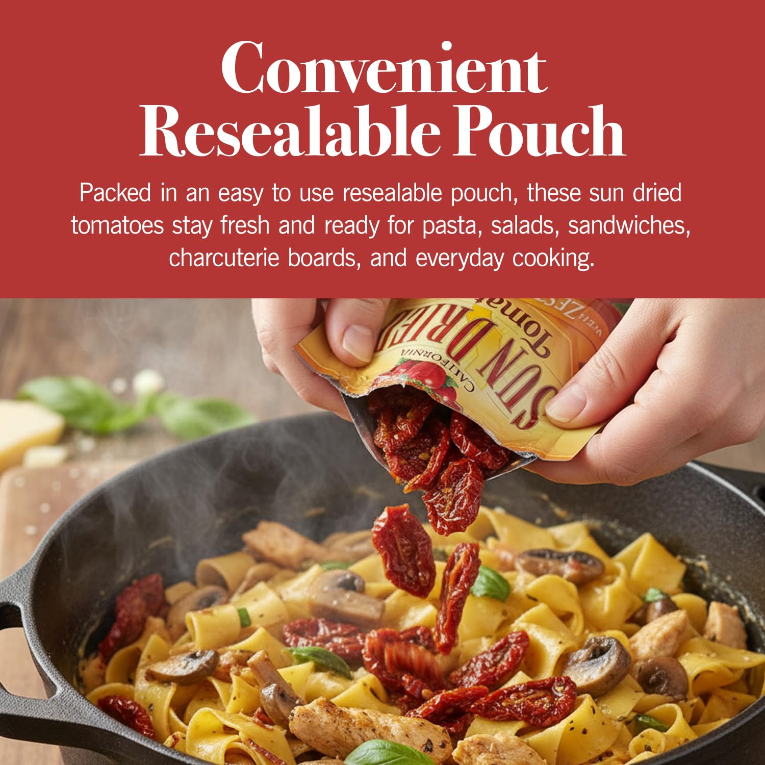 Bella Sun Luci Sun Dried Tomato Halves, Mediterranean Style Sun-Ripened Tomatoes, Kosher, Vegan, Gluten-Free, Premium Ingredient for Pasta, Pizza, Salads, Sandwiches & Appetizers