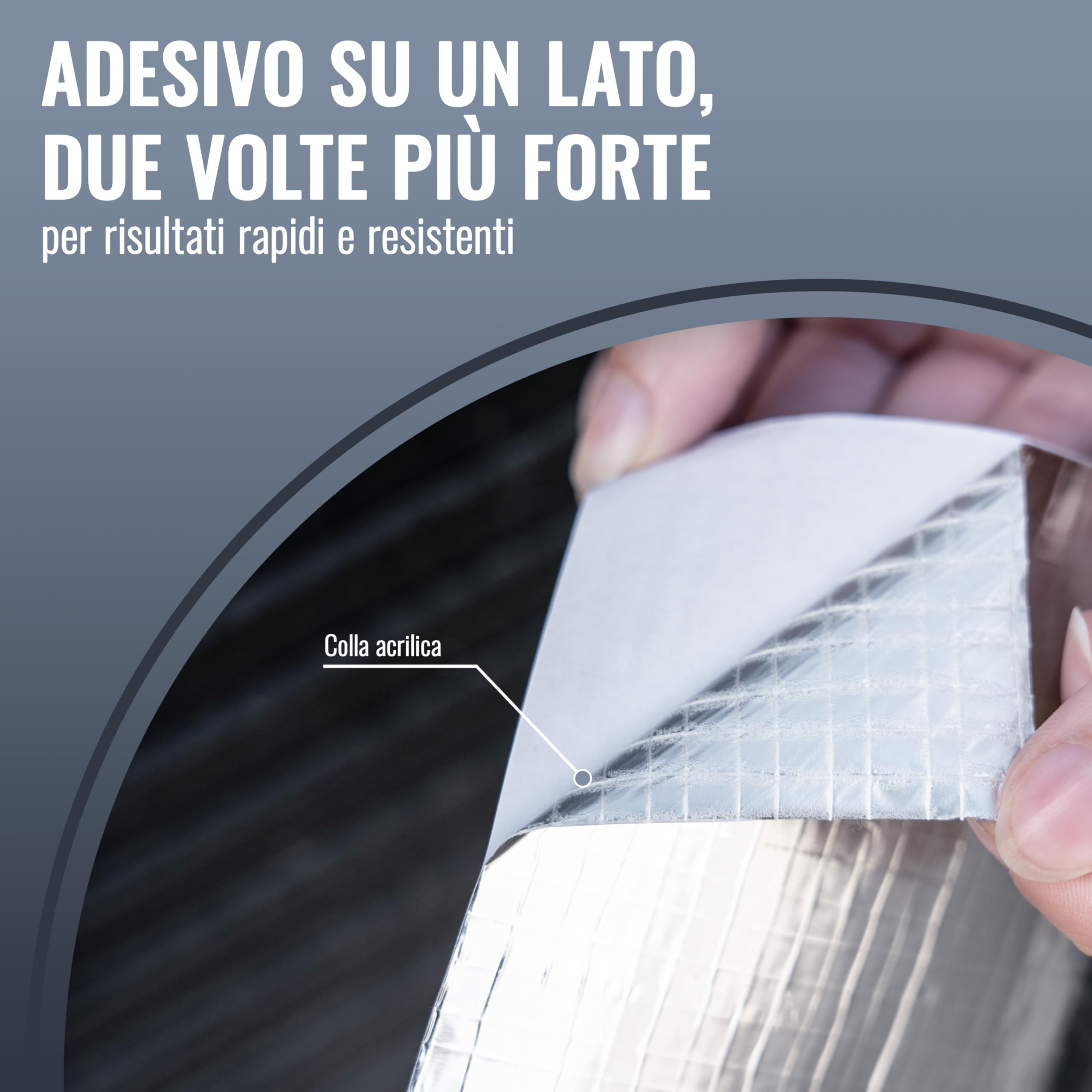 POPPSTAR Nastro adesivo alluminio in fibra di vetro per isolamento tubi e coibentazione (50m x 48mm) Protezione da calore e condensa Nastro autoadesivo alluminio resistente al calore 48mm