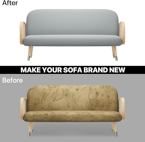 Miniatura 8 de MoNiBloom Funda elástica para futón de tamaño Queen, sin brazos, protector de muebles, duradera y lavable, con cremallera, para adultos, niños y