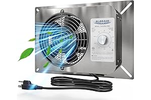 ALORAIR Air Register Fan for Crawlspace Ventilation with Humidistat