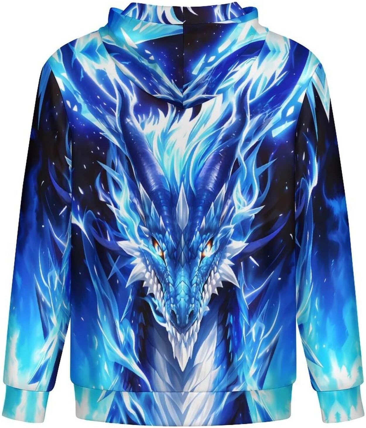 Mens Hoodies Zip up Cool 3D Skull Print Hoodie Long Sleeve Casual Sweatshirts with Pocket - Image 4