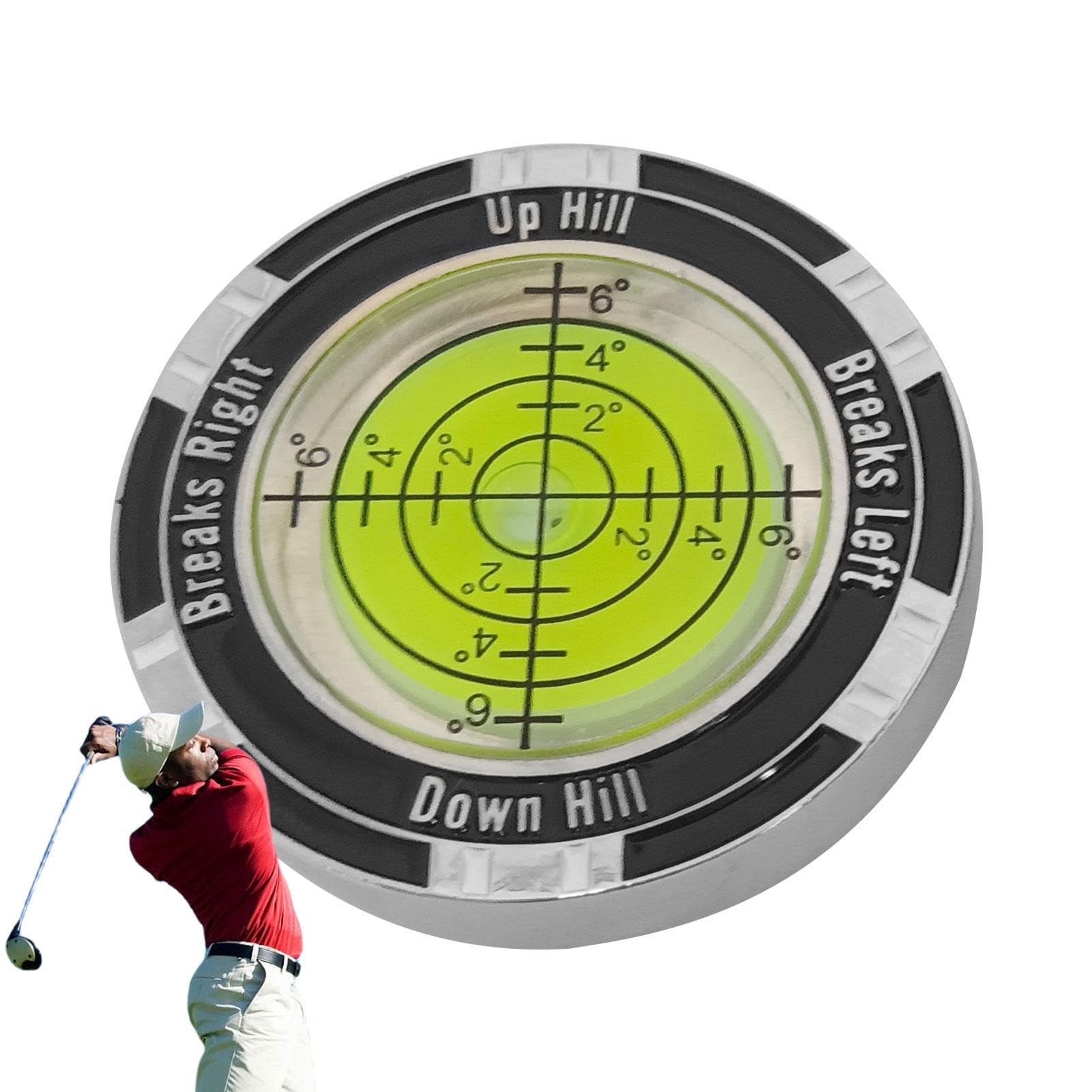 Golf Green, Handheld Precision Meter, Golf Ball Marker Spirit, Multifunctional Golf Putt Reader, Double Sided Golf Leveler Tool, for Gardening, Architecture, Furnish and