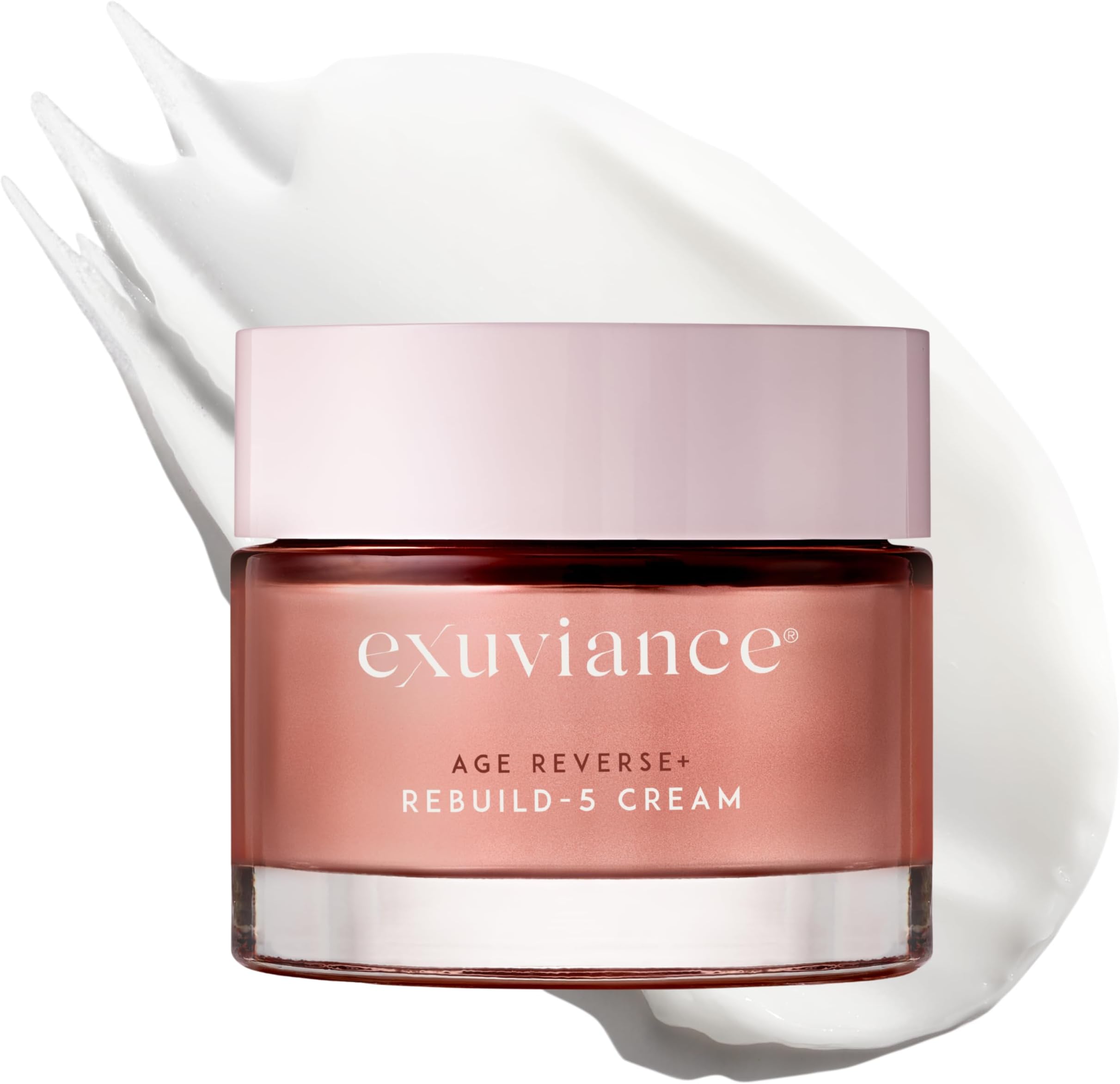 EXUVIANCE AGE REVERSE + Rebuild-5 Antiaging Moisturizer Cream with Shea Butter, Glycerin, Vitamin E, Peony Botanical, PHA, Aminofil, and MicroDiPeptide229, 1.7 oz