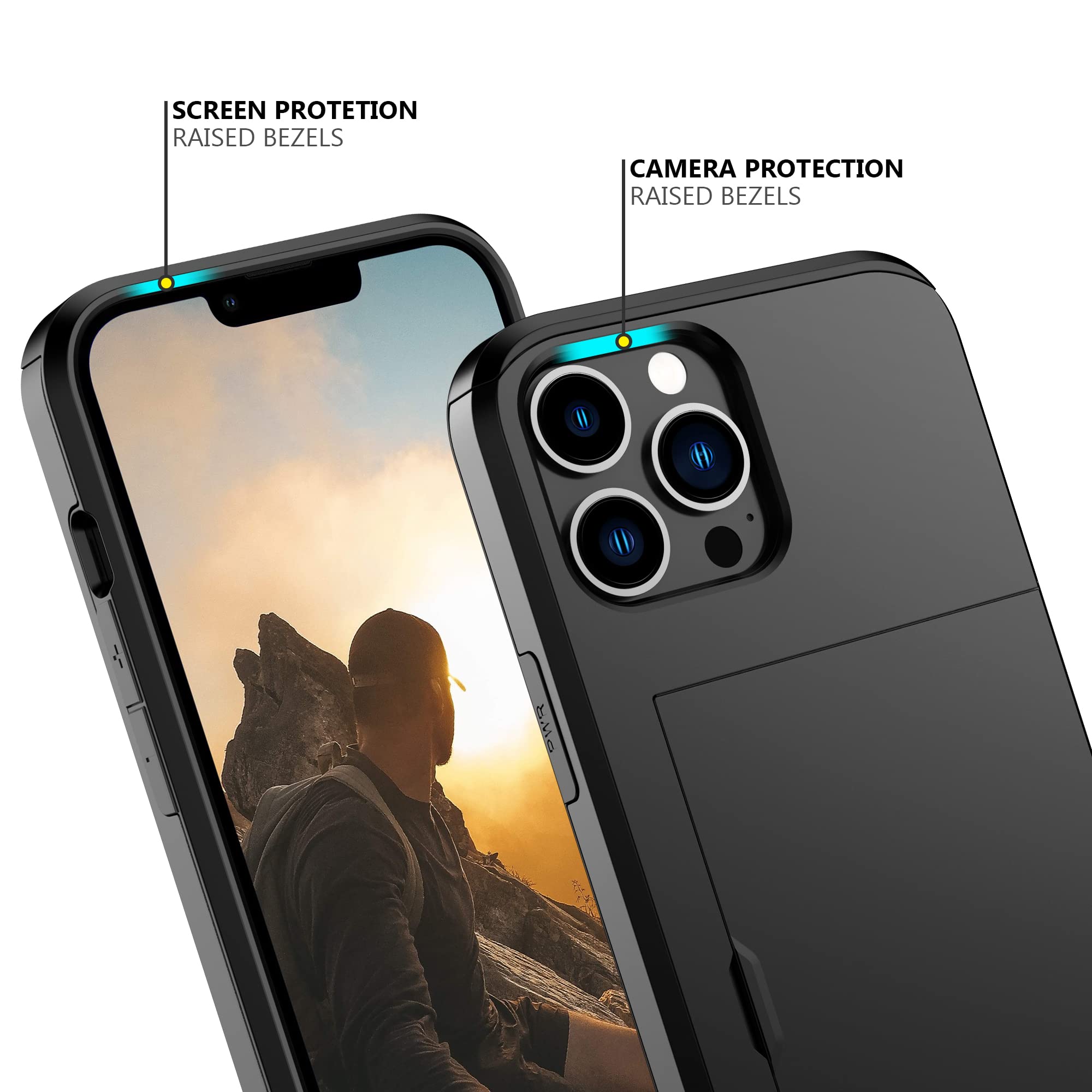Custodia Nvollnoe Per IPhone 12/12 Pro Con Porta Carte – Antiurto E Sottile - 6