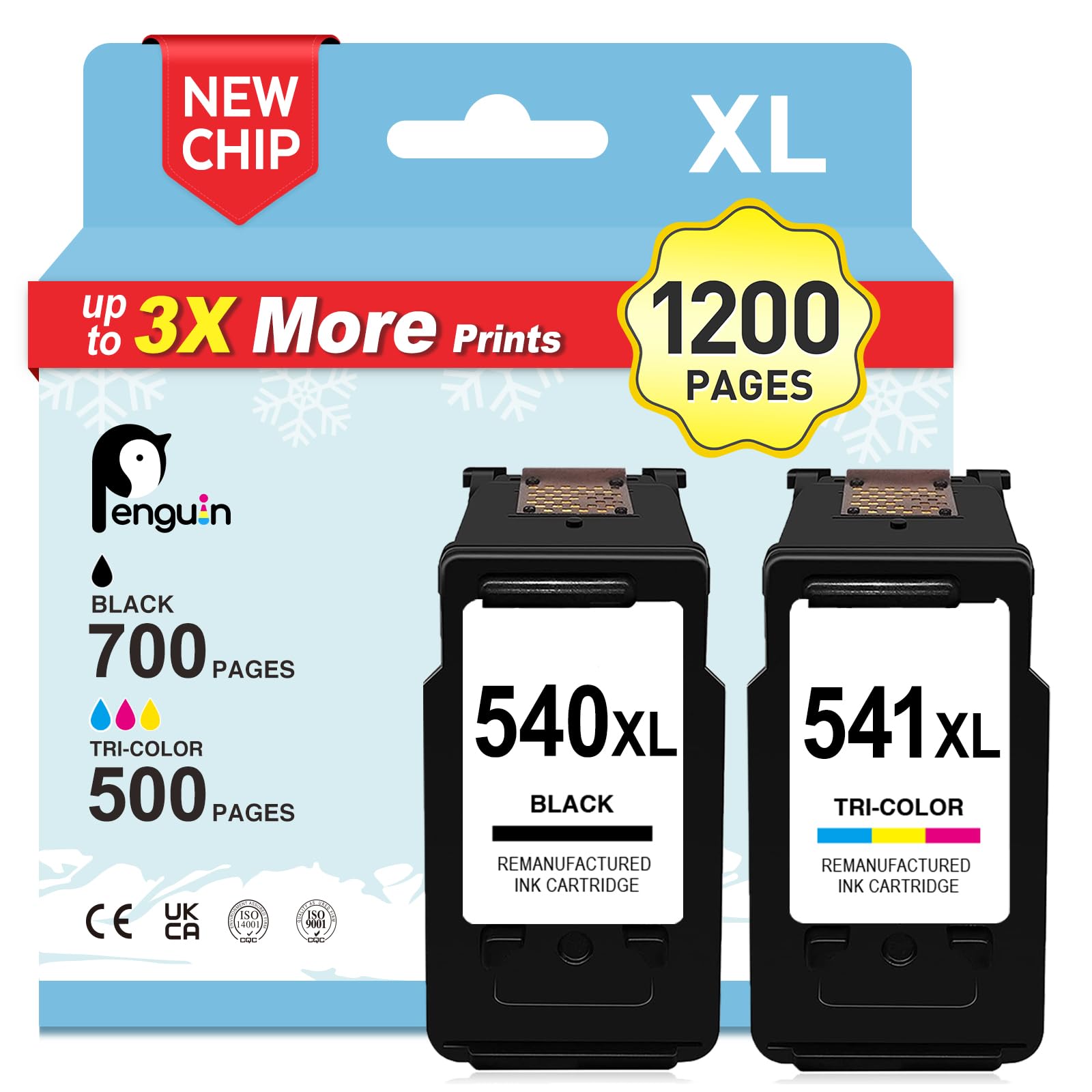 Penguin PG-540XL Tinta para Canon 540 y 541 XL Negro y Color Tinta 540 XL
