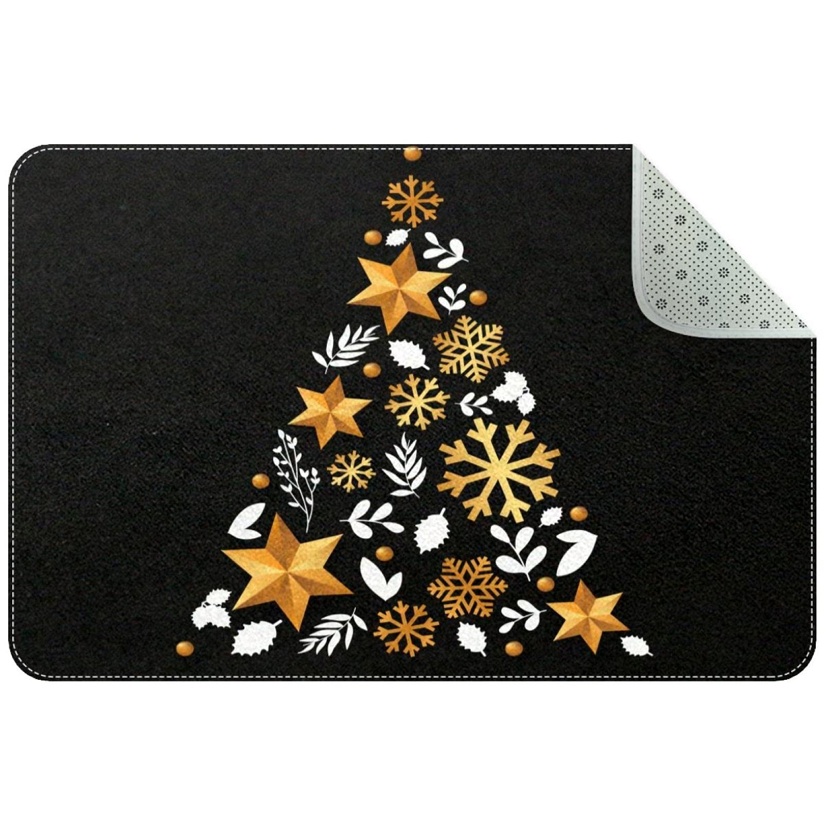 Paillasson antidérapant résistant et tapis d'entrée de Noël pour porte