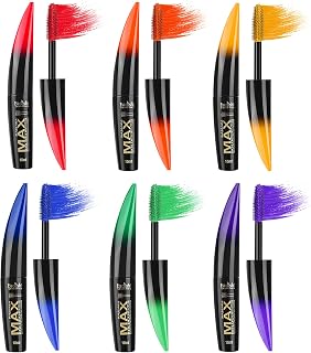 FantasyDay 6 Color Mascara Colorful Fiber Mascara Charming Longlasting Mascara, Thick & Long Eyelash Waterproof and Smudge-proof Eyes Makeup