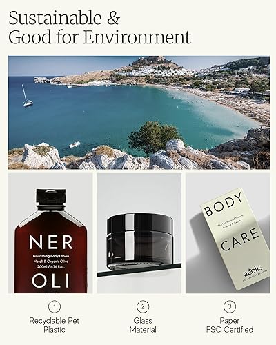 Miniatura 13 de AEOLIS Loción corporal hidratante con jazmín y aloe vera orgánico - Hidratante con manteca de karité, hoja de olivo y manzanilla - Cuidado