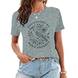 Radicalized by Basic Decency T-Shirt for Women Daily Casual Short Sleeve Tops Funny Sarcastic Humor Shirts