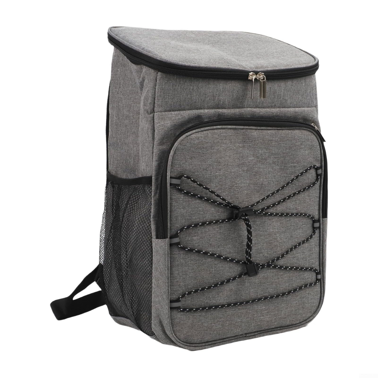 Grande zaino termico da 30 l, con tessuto Oxford impermeabile e impacchi di ghiaccio pressati a caldo, a prova di perdite, per la sicurezza alimentare (grigio)