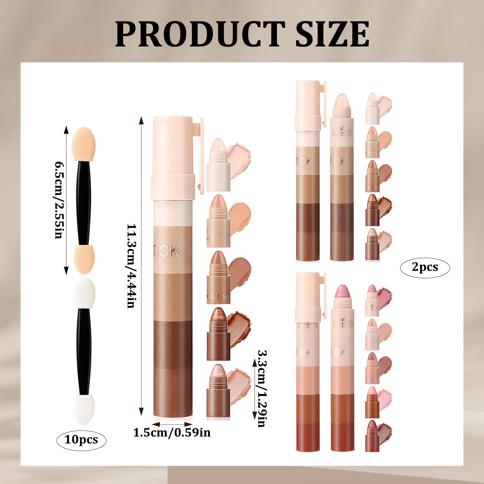 2+10 Piece Set, Eyeshadow Stick - Image 2