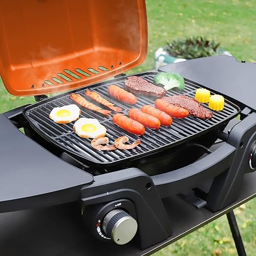 Miniatura 2 de Kukoofyer Parrilla de gas portátil de propano, parrilla de propano de mesa, 24,000 BTU Parrilla de barbacoa al aire libre Parrilla de camping con