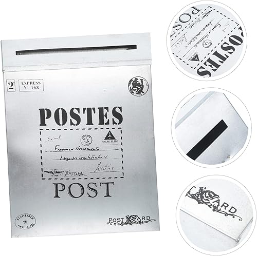 Miniatura 8 de GANAZONO Buzón de sugerencias, decoración de pared, buzón de correo al aire libre, buzón de correo, montaje en pared, decoración de buzón de