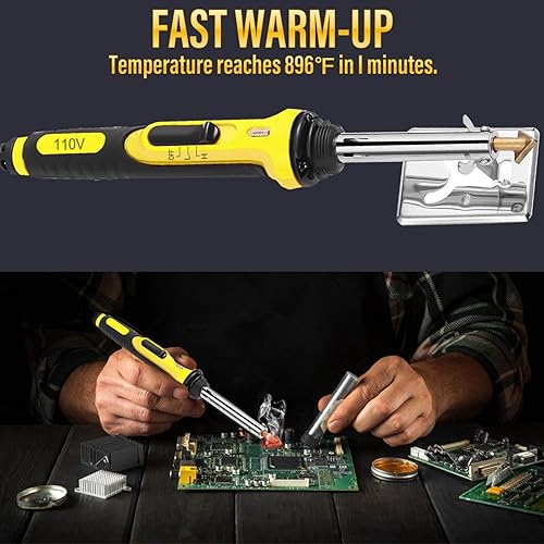 Miniatura 4 de Soldador de plástico de 220 W, 1200 grapas, 40 varillas de soldadura, kit de soldadura 5 en 1, cinta de papel de lija, soporte de malla de alambre,