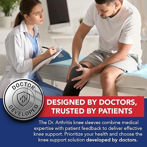 Miniatura 2 de Rodillera desarrollada por médicos, soporte de rodilla, manga de compresión de rodilla individual y manual escrito por el médico, alivio garantizado