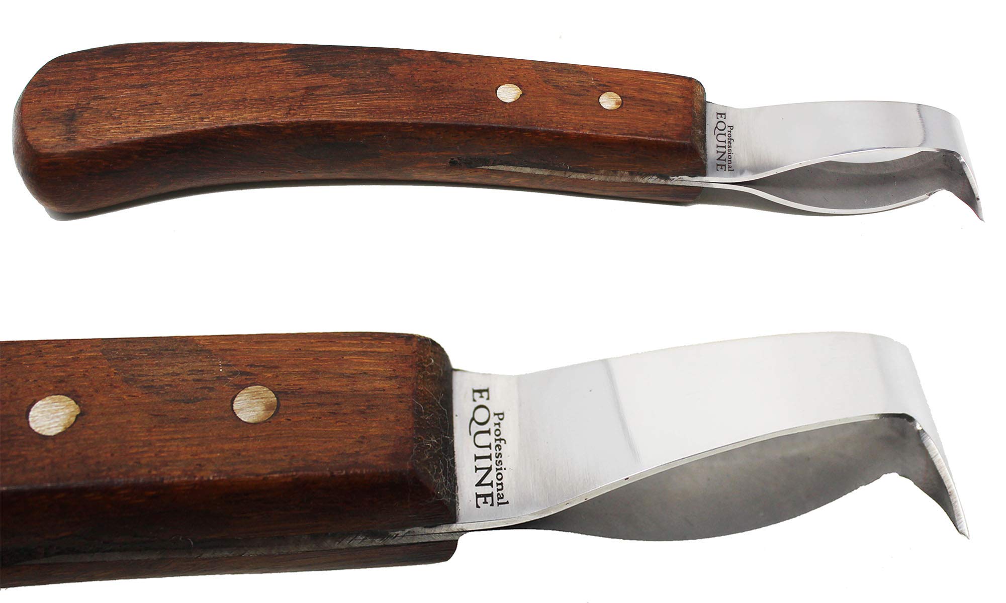 Horse Farrier Shoe Grooming Oval Loop Steel Blade Hoof Pick w/Wood Handle 98417