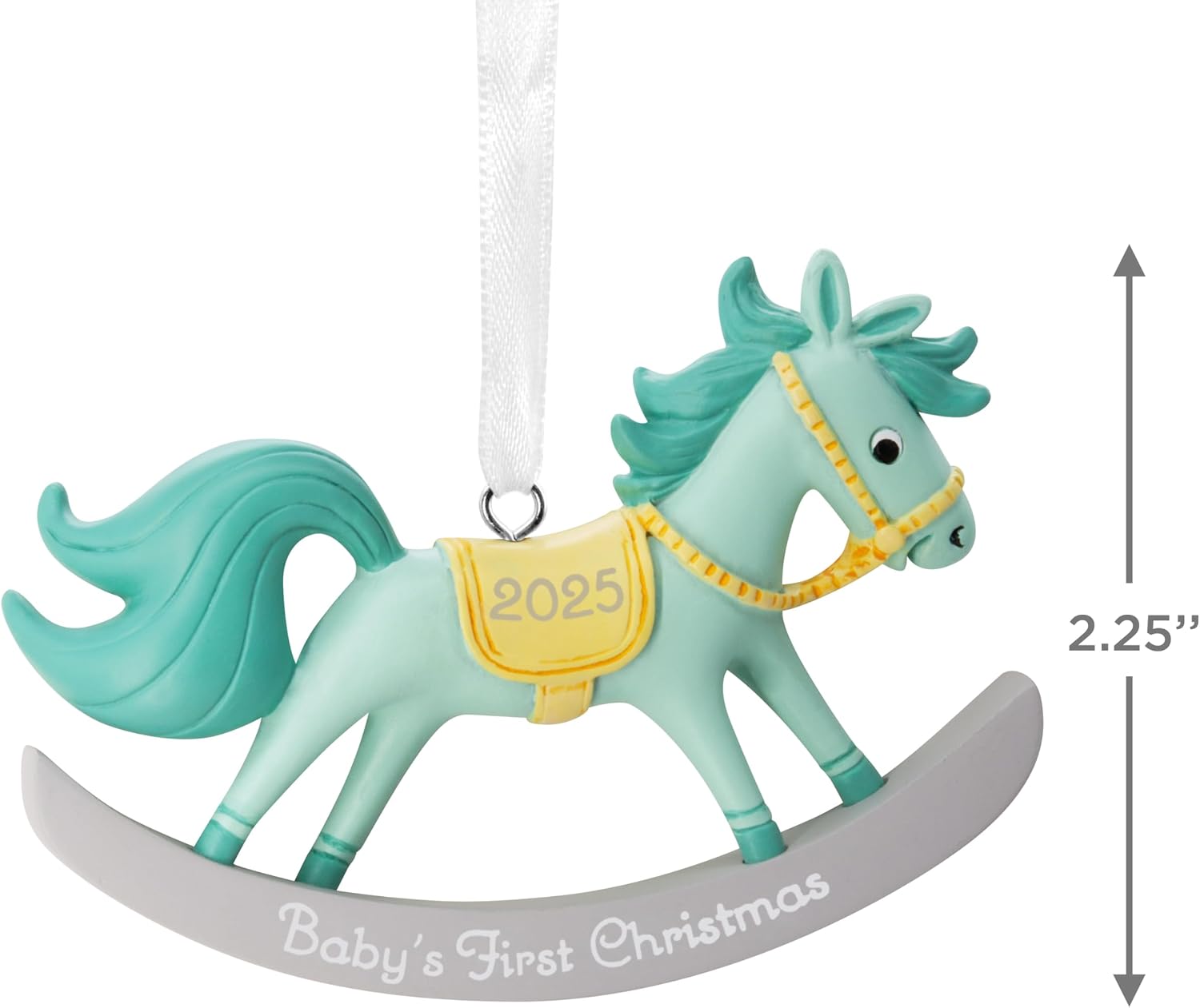 Hallmark Baby Boy's First Christmas Rocking Horse 2025 Christmas Ornament, New Baby Gifts image 4