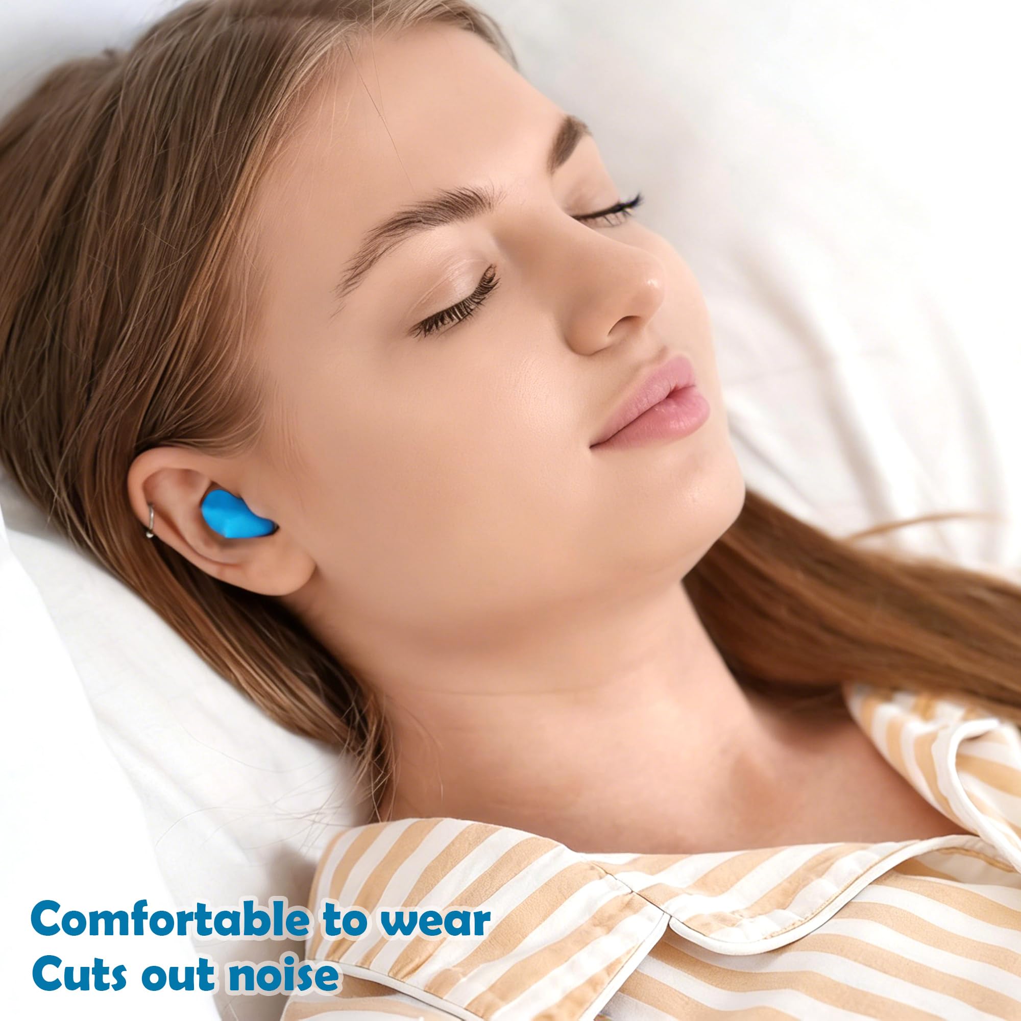 BlingKingdom 4 Pairs Moldable Silicone Ear Plugs - Blue — Amazon image 2