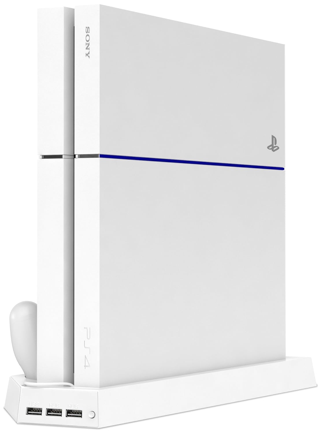 Ortz PS4 Vertical Stand with Cooling Fan [LIMITED EDITION -White]