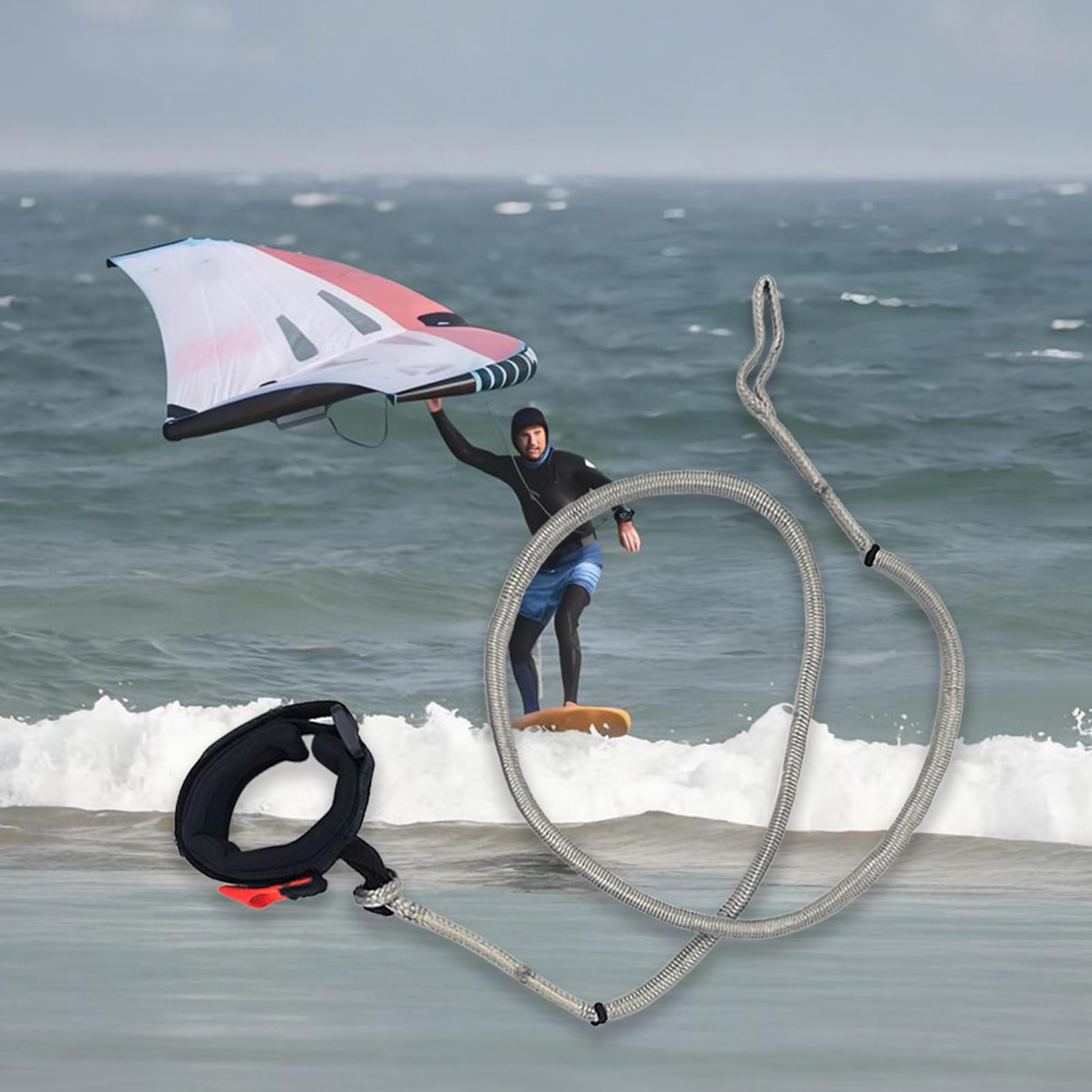 Water Ski Rope - Surf Board Leash, Hand Harness | Portable Strap, Outdoor Activity Cord for Shortboard, Longboard, Water Sport Accessories | Water Ski Rope