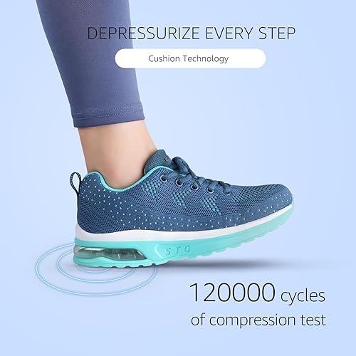 Miniatura 5 de STQ - Tenis para correr transpirables con cámara de aire para mujer