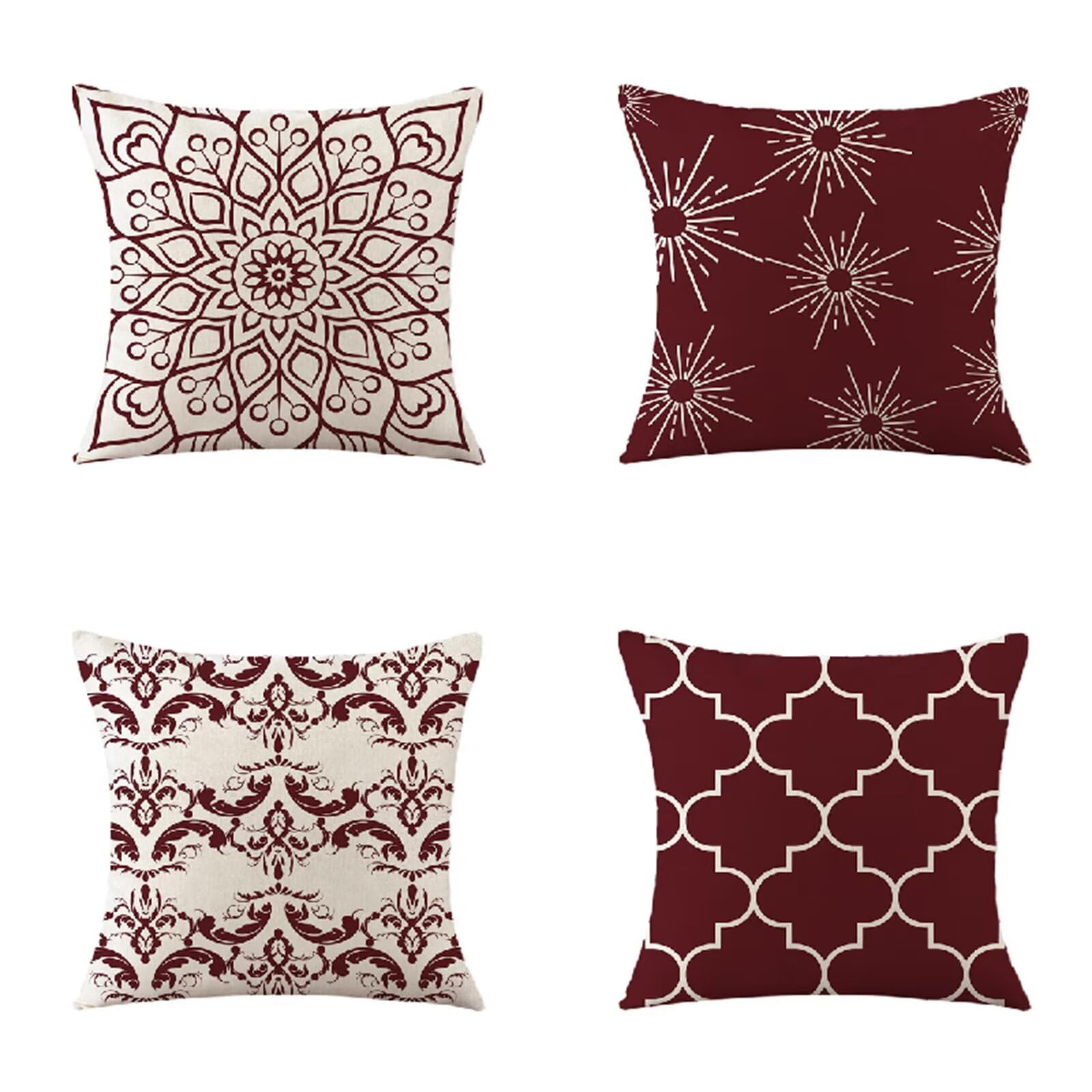 DUTACK Federe Cuscini Divano 55x55cm Set di 4 Copricuscini Divano Decorativi Moderni Boemo Doppio lato Soft Quadrati Decor Fodere per Cuscini per Divano Sedia Camera da Letto Cuscini Arredo VH-139