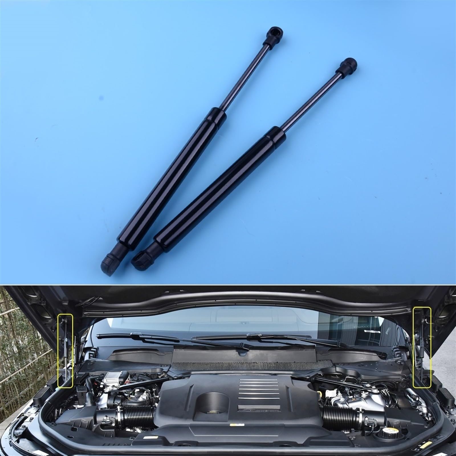Puntone supporto per l'avvio Per Per Range Per Rover L322 BKK760010 2002-2012 Auto 2 pezzi Cofano anteriore Hood Ascensore Supporto ammortizzatori a gas Ammortizzatore