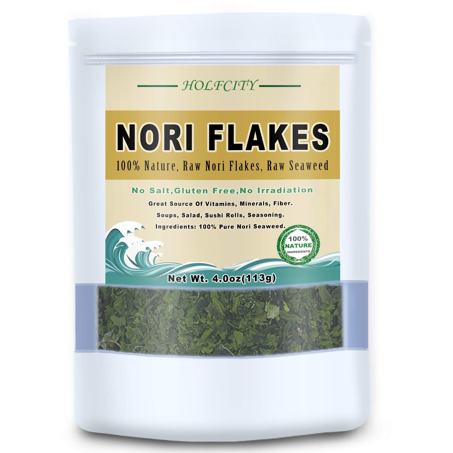 100 Natural Nori Flakes, Dried Nori Seaweed, Pure and Raw