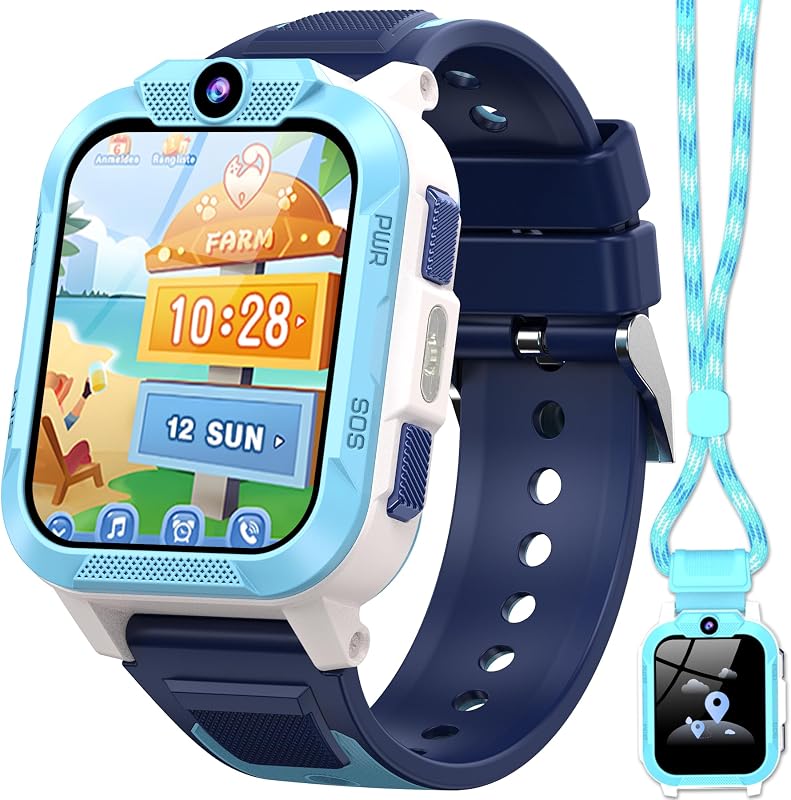 IOWODO Smartwatch Bambini 4G con Localizzazione GPS+Wi-Fi+LBS