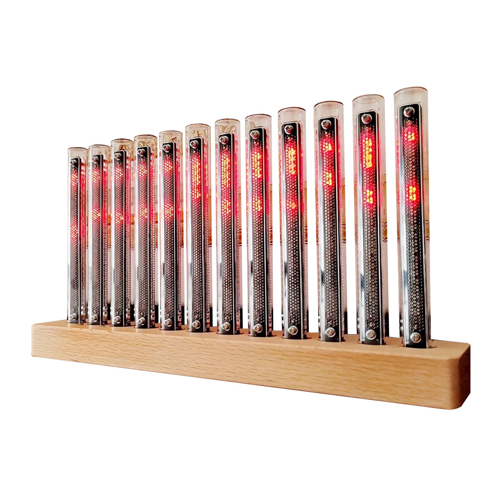 LED Nixie Uhr, Nixie Röhrenuhr Tube Clock, Musik Rhythmus Licht, Verschiedene Rhythmusstile, Einstellbare Helligkeit, Desktop Dekoration, Kreatives Geschenk zum Geburtstag Weihnachten