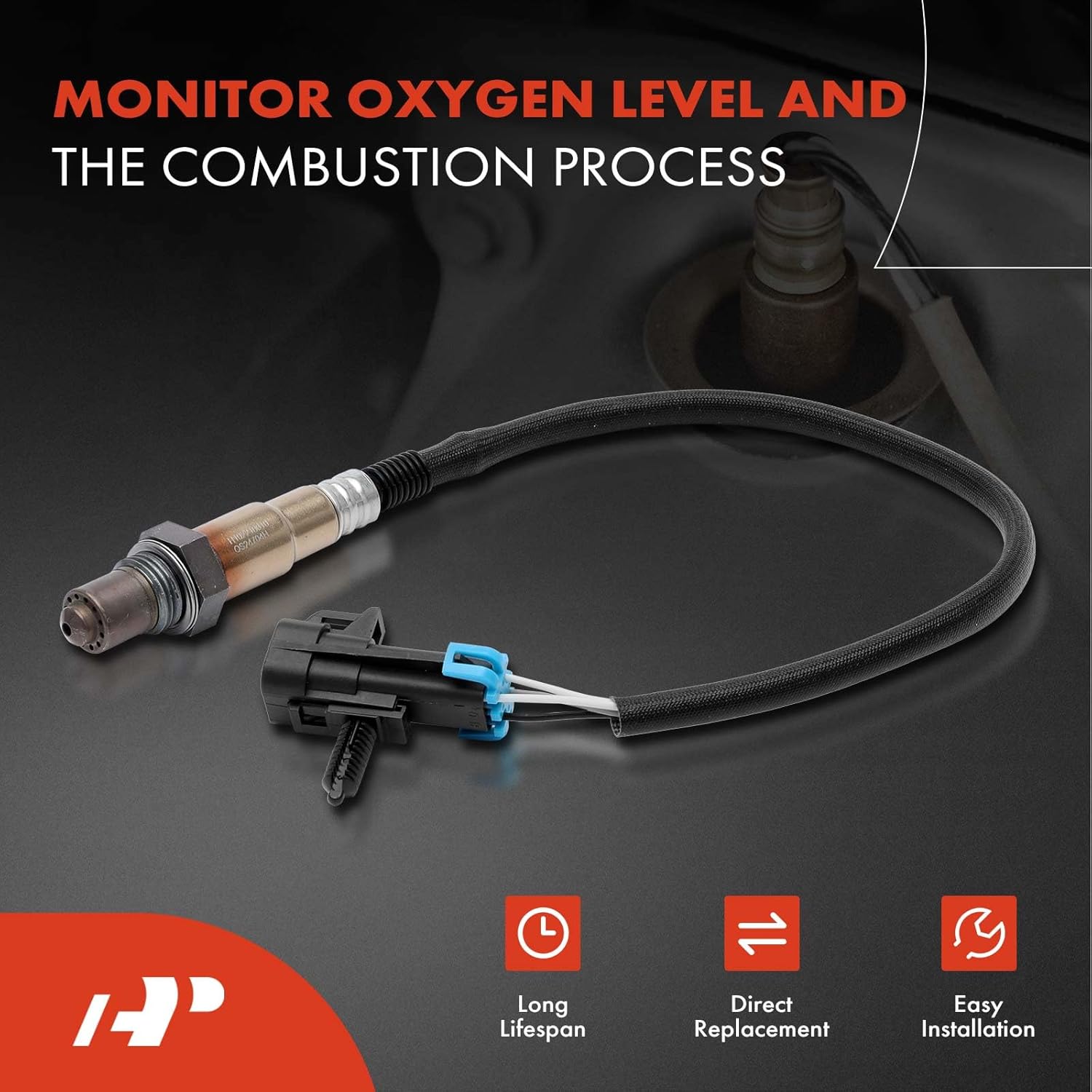 A-Premium Upstream & Downstream O2 Oxygen Sensor Compatible with Chevrolet Silverado 1500 2008-2013 & GMC Sierra 1500 2008-2013 & Hummer H2 2008, 4-PC Set