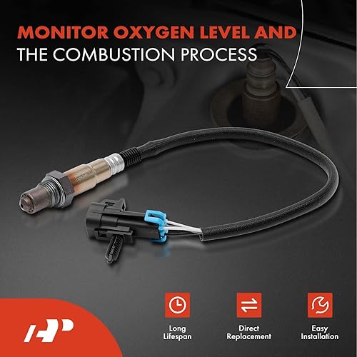 Miniatura 2 de A-Premium Sensor de oxígeno O2 compatible con Chevrolet Silverado 1500 2008-2013, Malibu, Equinox, Trailblazer y GMC Sierra 1500, Buick & Cadillac,