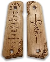 Vista 1 de for 1911: Full Size Wooden Handgun Grips with Bible Verses Series - Fits a Wide Range of 1911 Models - 1911 Accessories