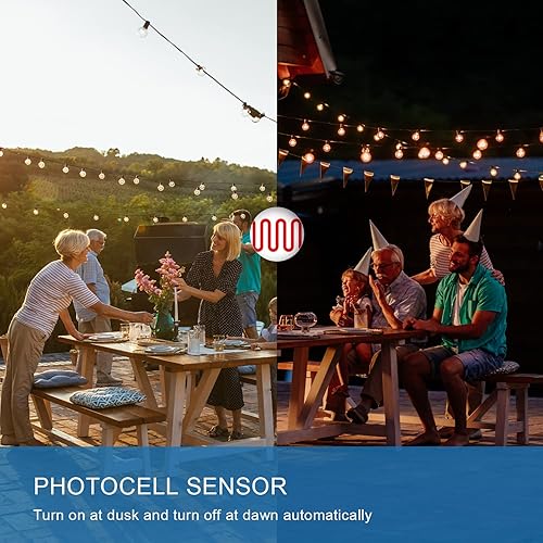 Miniatura 5 de New One Temporizador con sensor de luz para exteriores, impermeable, temporizador de atardecer a amanecer, 2 tomas de tierra, interruptor de enchufe