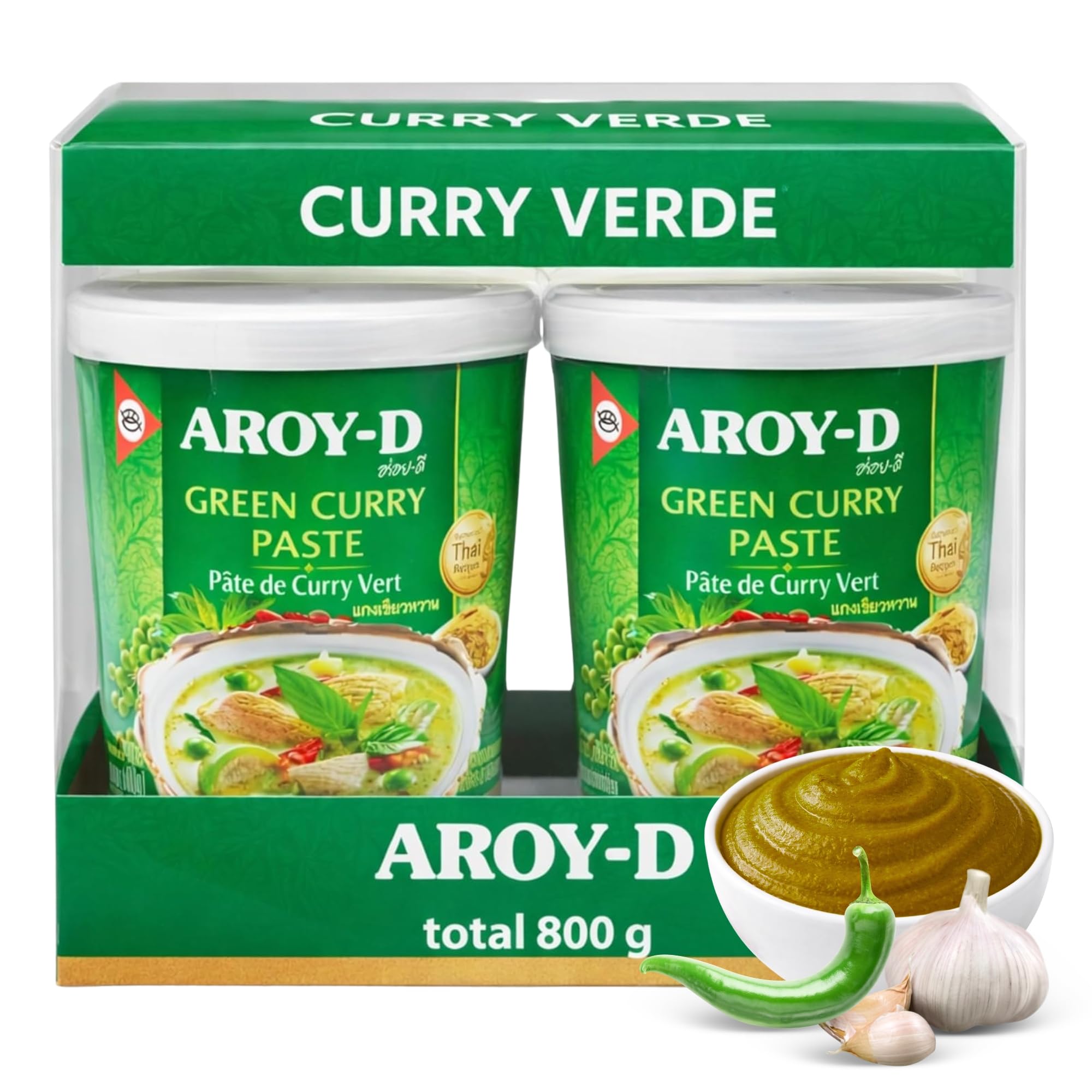 Curry Aroy-D Pasta Curry Verde 30% 2x400g Tailandia