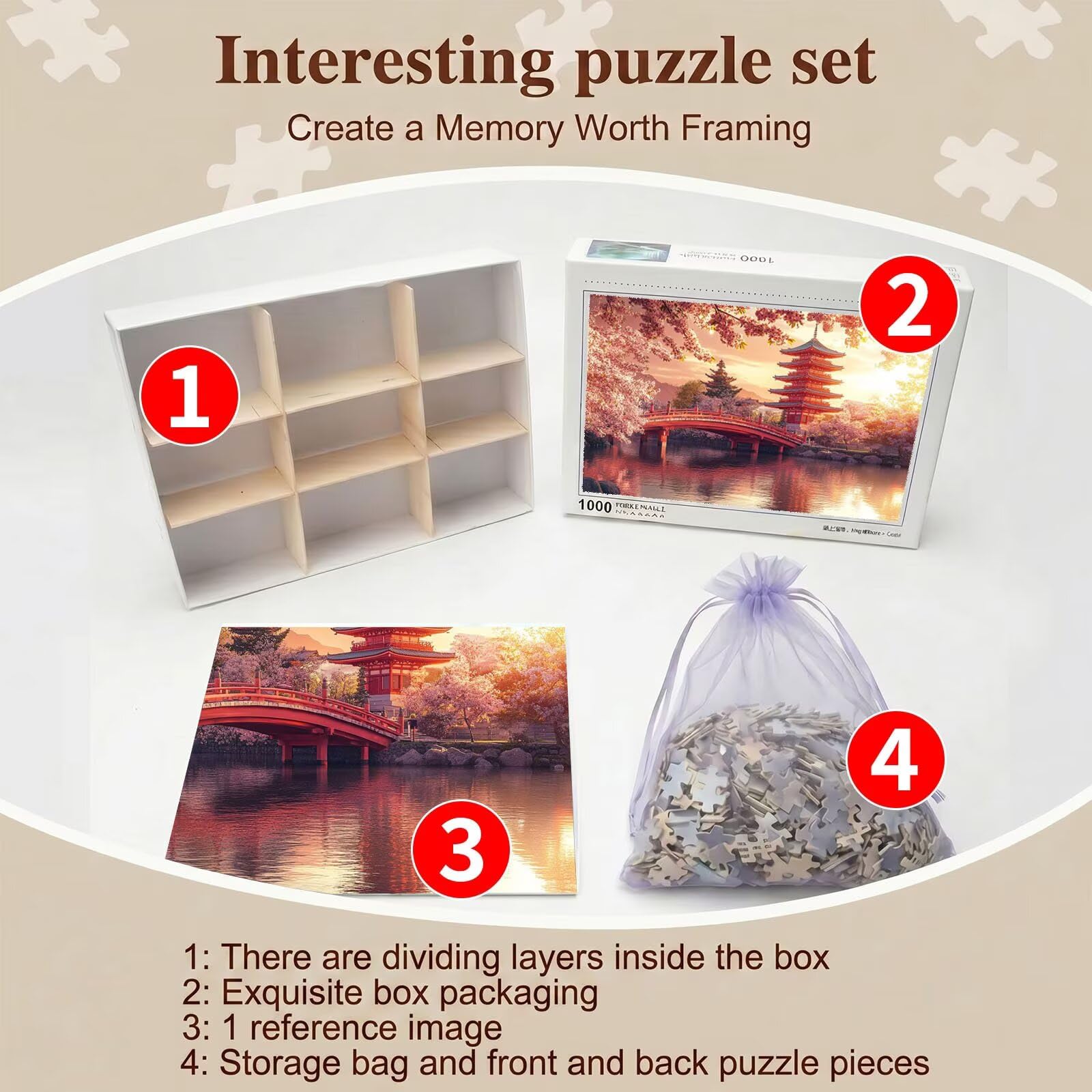 ponte attico Puzzle 5000 Pezzi per Adulti, Puzzle in Legno - Collezione Classica con Poster Incluso - Sfida di Concentrazione e Passatempo Antistress, Gioco Educativo per Famiglia, 156 x 105 cm f0-834