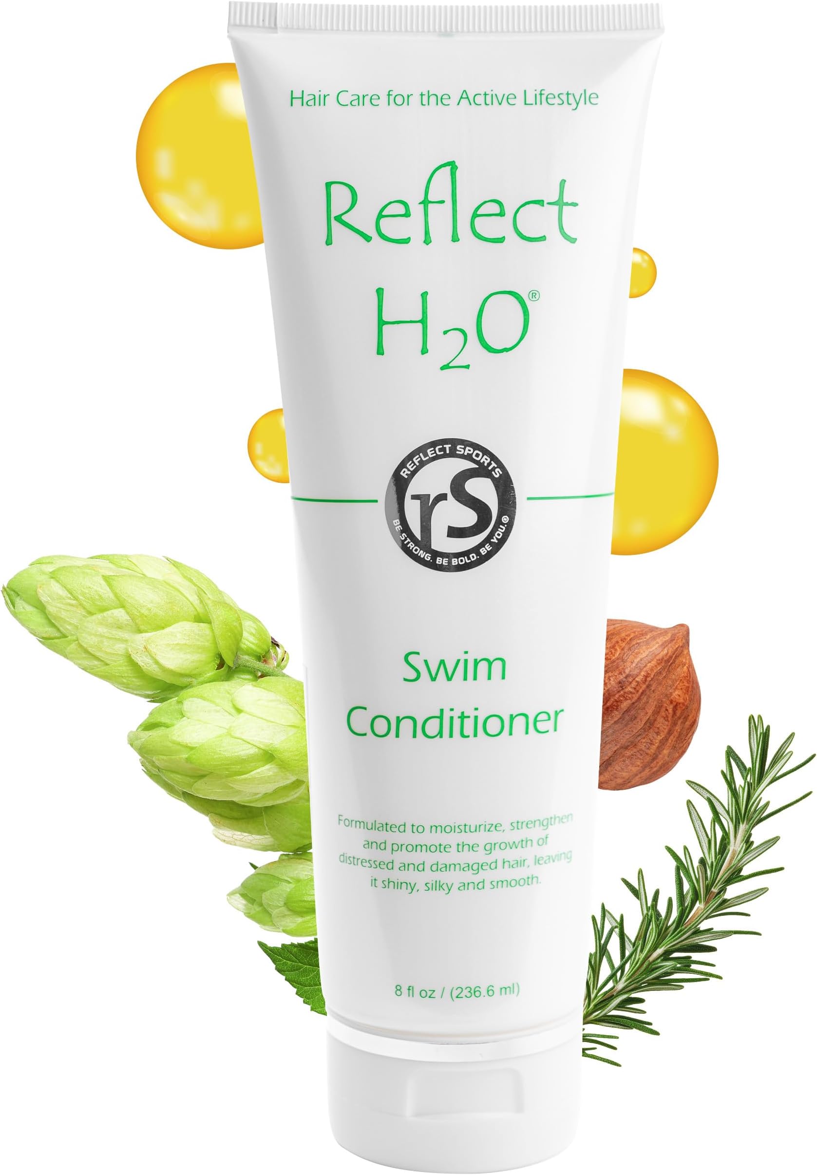 - Reflect HีทO Swim Conditioner - Moisturizing & Strengthening Swim Hair Care Conditioner for Damaged Hair - Sulfate-Free Chlorine Hair Protection with Rosemary & Vitamin E for Fresh, Hydrated Hair - 8oz
