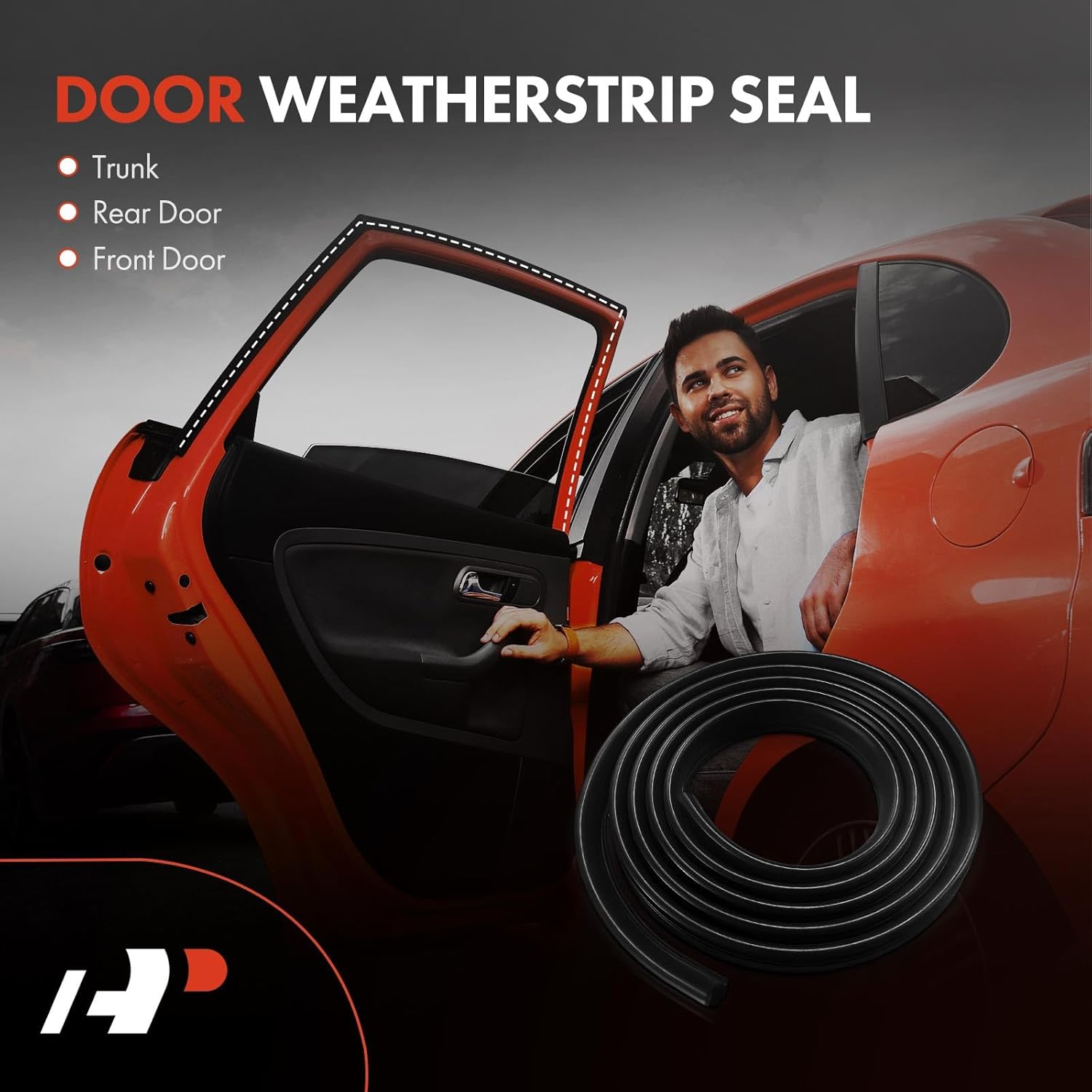 A-Premium Front Left Car Door Weather Stripping Seal Strips Compatible with Ford F-250 F-350 Super Duty 1999-2016, F-450 F-550 Super Duty 2011-2013 2015-2016, Replace 3C3Z2820709BA