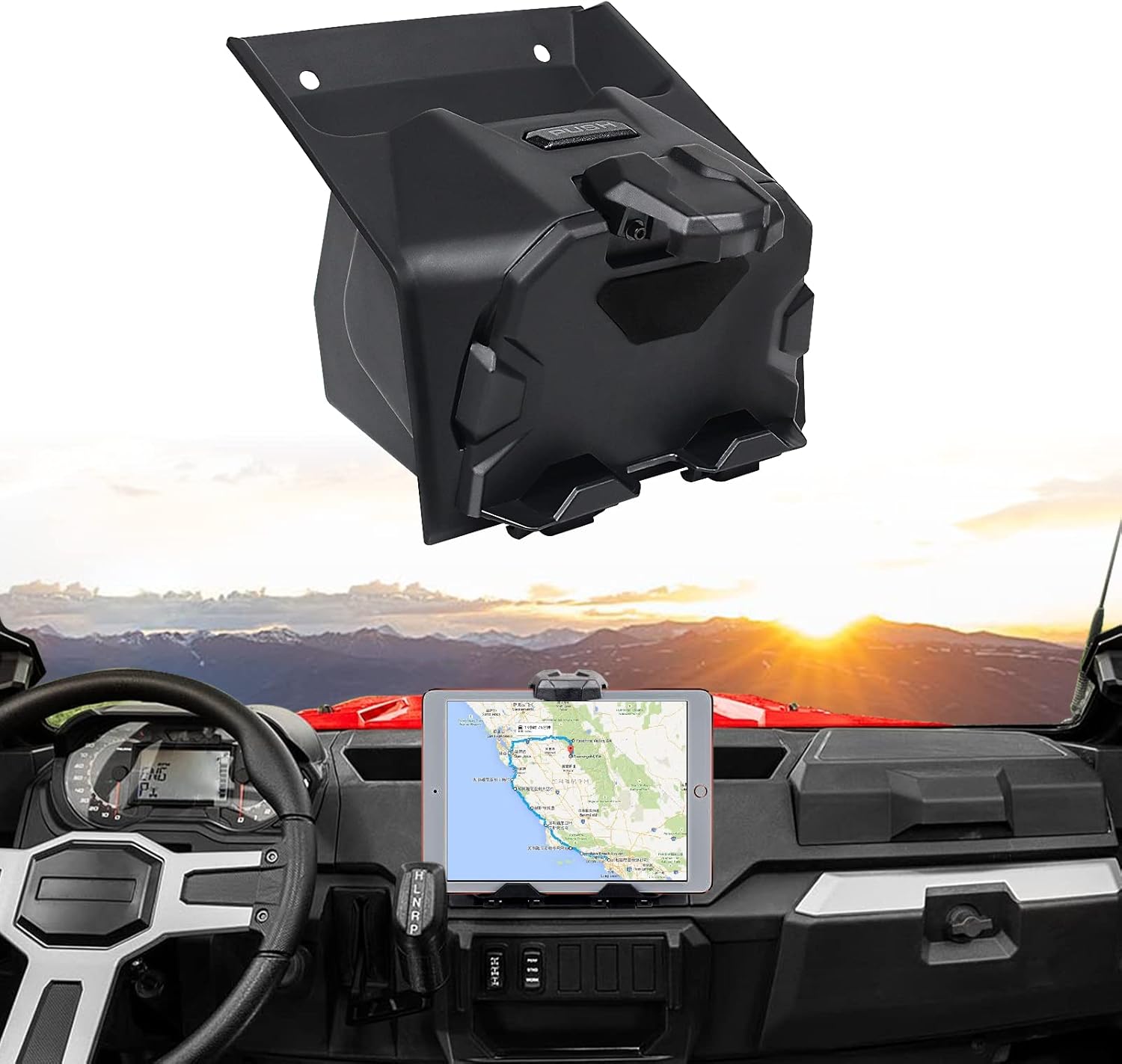 SHINJEW Electronic Device Holder with Storage Box