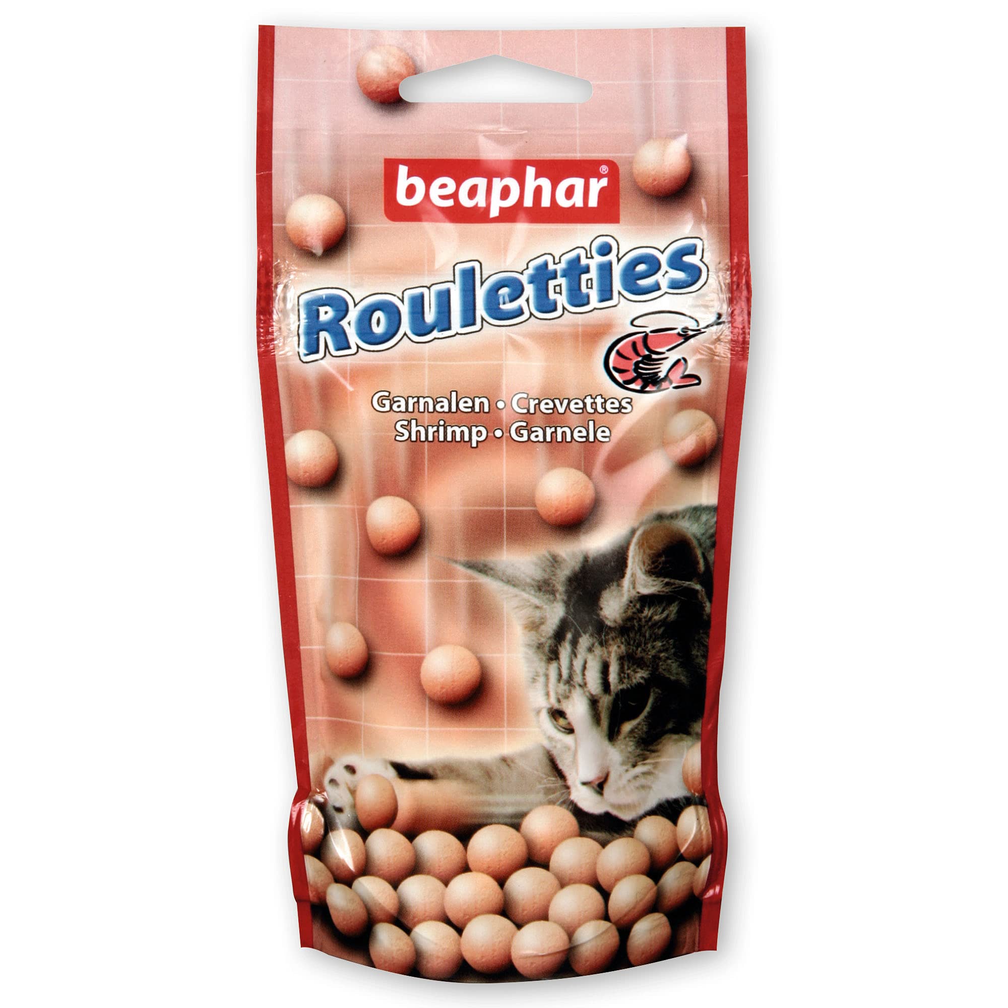 BeapharRouletties Shrimp 44.2gm/80 Balls Cat Food Treats
