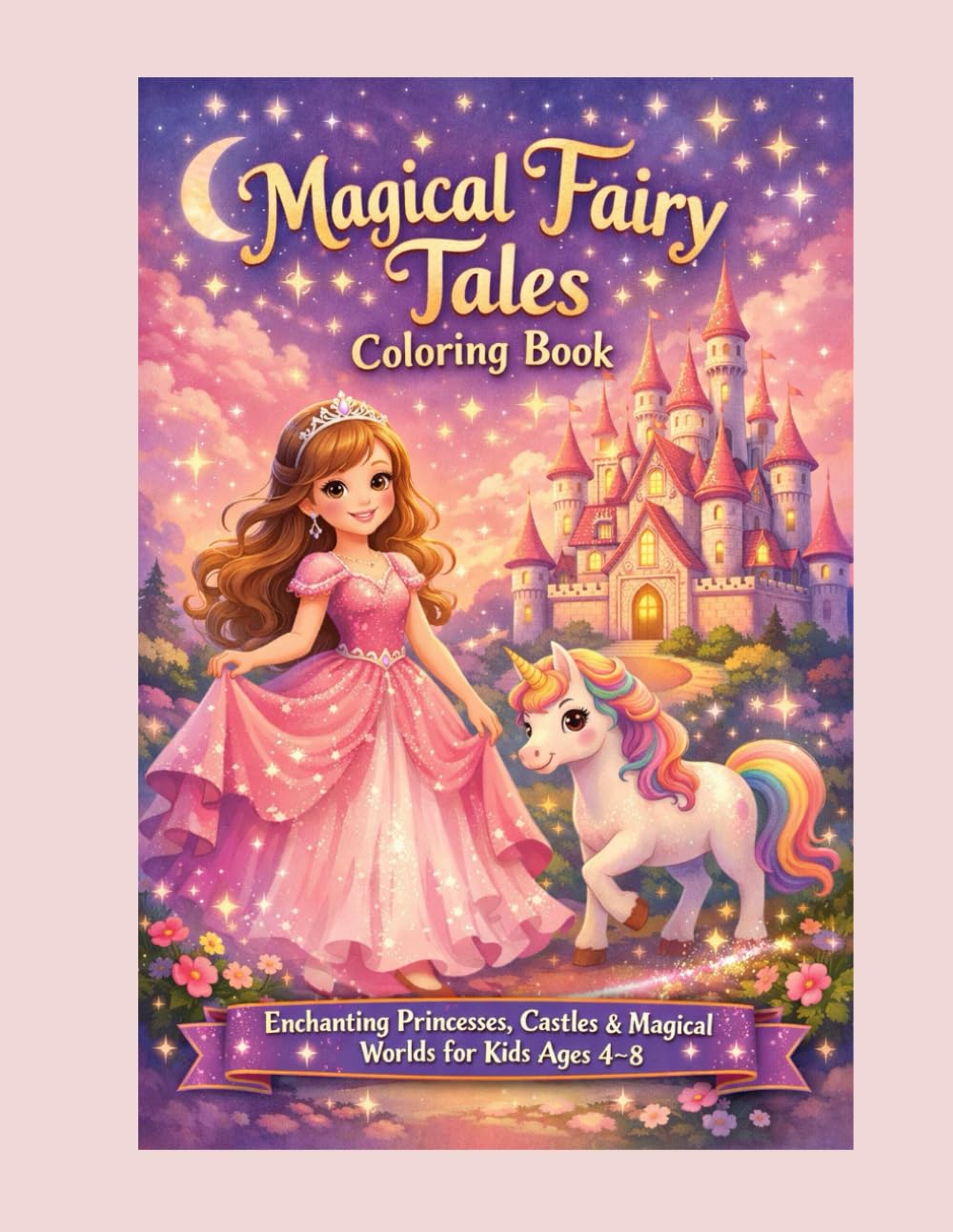 Magical Fairy Tales Coloring Book: Enchanting Princesses, Castles & Magical Worlds for Kids Ages 4–8