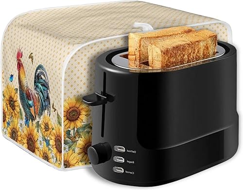 Vista 226 de Cubierta floral para tostadora de limón, 4 rebanadas de pan, tostadora, horno, cubierta a prueba de polvo, cubierta para electrodomésticos pequeños