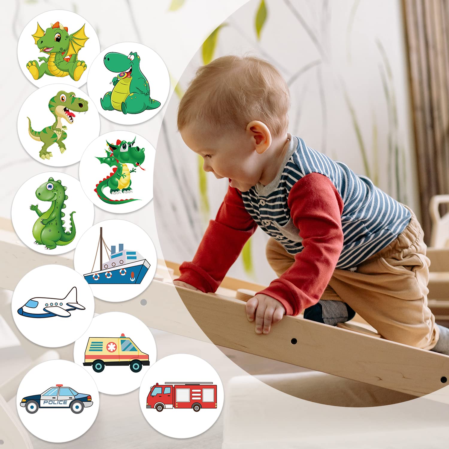 10 Adesivi Magici Per Imparare A Usare Il Vasino - Cambiano Colore A Contatto Con L'Urina - Riutilizzabili, Per Bambini E Bambine