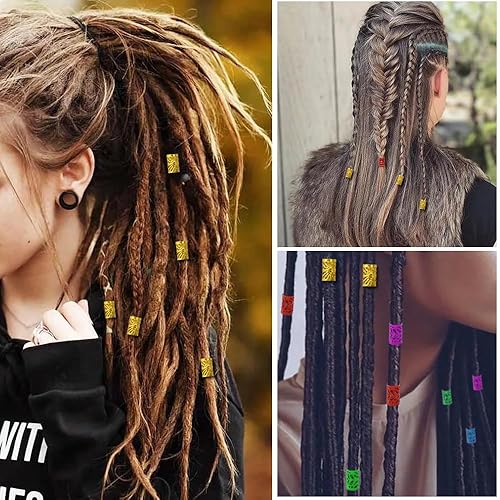 Miniatura 6 de 50 piezas de pinzas de extensión de cabello trenzado sucio anillos de extensión de cabello coloridos anillos de extensión de cabello de baile