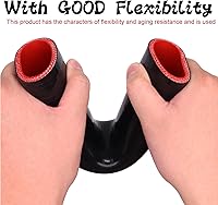 Vista 7 de Acoplador de codo de 90 grados de 4 capas de manguera de silicona de 1.5 pulgadas (38 mm) con abrazaderas de perno en T para tubo de admisión