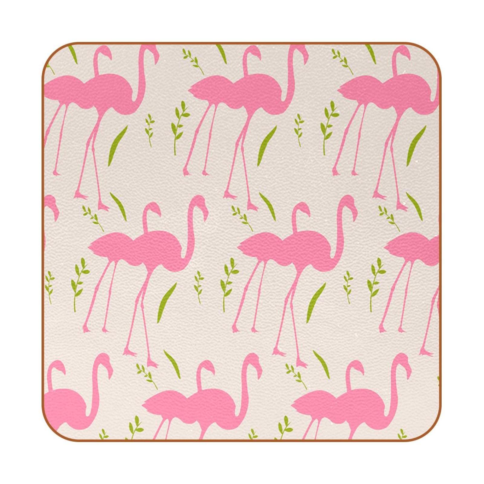 Dessous de verre flamant rose fini les taches et les verres qui glissent